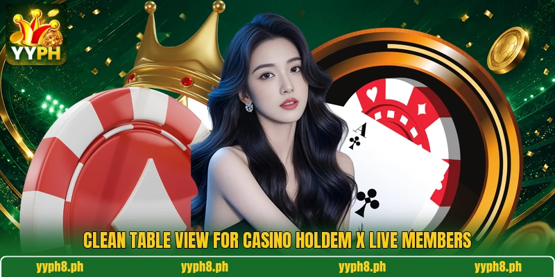 Clean table view for Casino Holdem X Live members Clean table view for Casino Holdem X Live members
