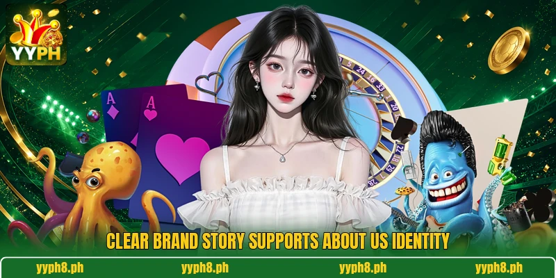 Clear brand story supports about us identity Clear brand story supports about us identity