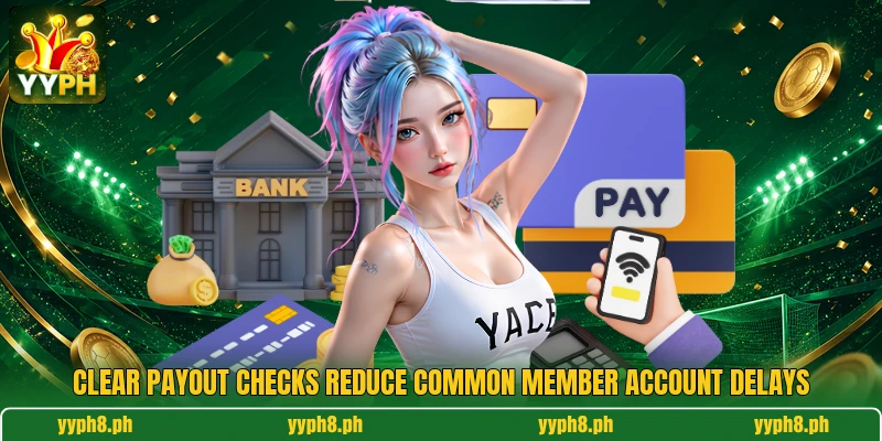 Clear payout checks reduce common member account delays Clear payout checks reduce common member account delays