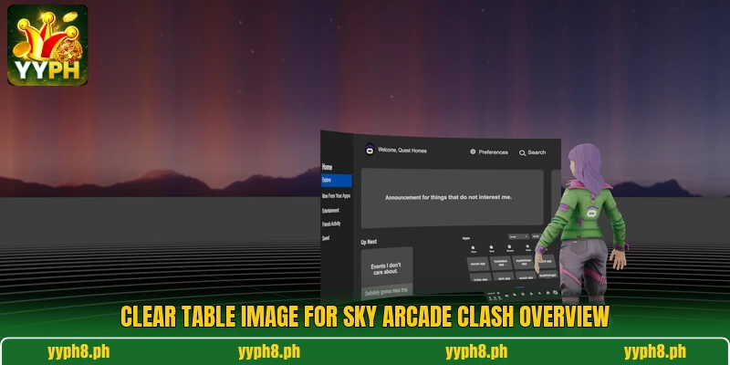 Clear table image for Sky Arcade Clash overview Clear table image for Sky Arcade Clash overview