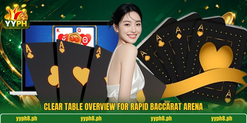 Clear table overview for Rapid Baccarat Arena Clear table overview for Rapid Baccarat Arena