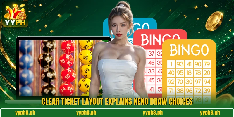 Clear ticket layout explains Keno Draw choices