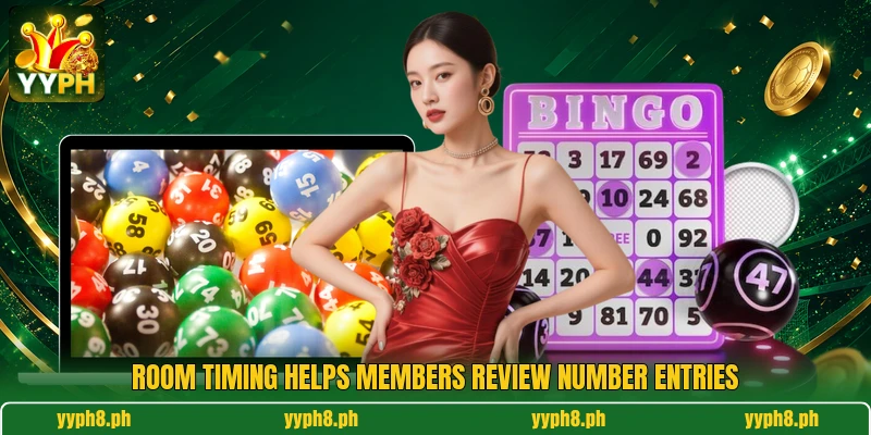 Room timing helps members review number entries