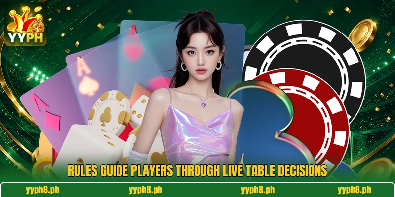 Rules guide players through live table decisions Rules guide players through live table decisions