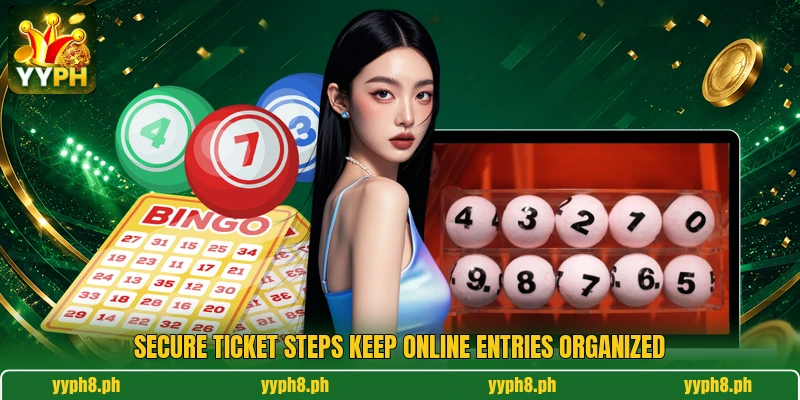 Secure ticket steps keep online entries organized Secure ticket steps keep online entries organized